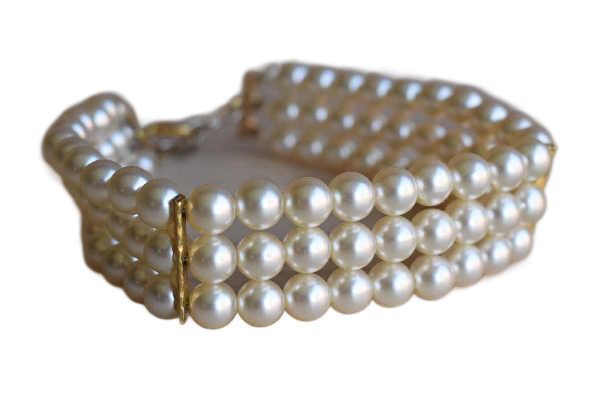 Natural Pearl Bracelet 3 Rows Mixed | Wrap Freshwater Pearl Bracelet - 100%  Natural - Aliexpress
