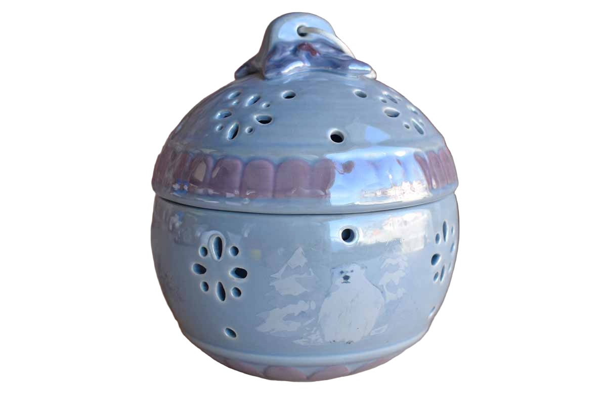 Pfaltzgraff (Pennsylvania, USA) Winter Frost 2-Piece Candle Holder