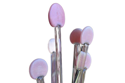 Pink and Clear Glass Cocktail Stirrers