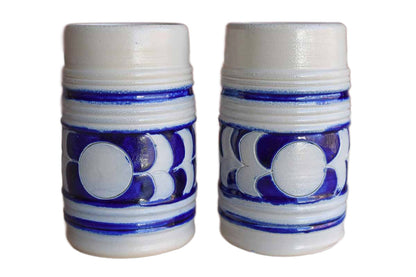 Williamsburg (Virginia, USA) Heavy Salt Glazed Handled Mugs, Set of 3