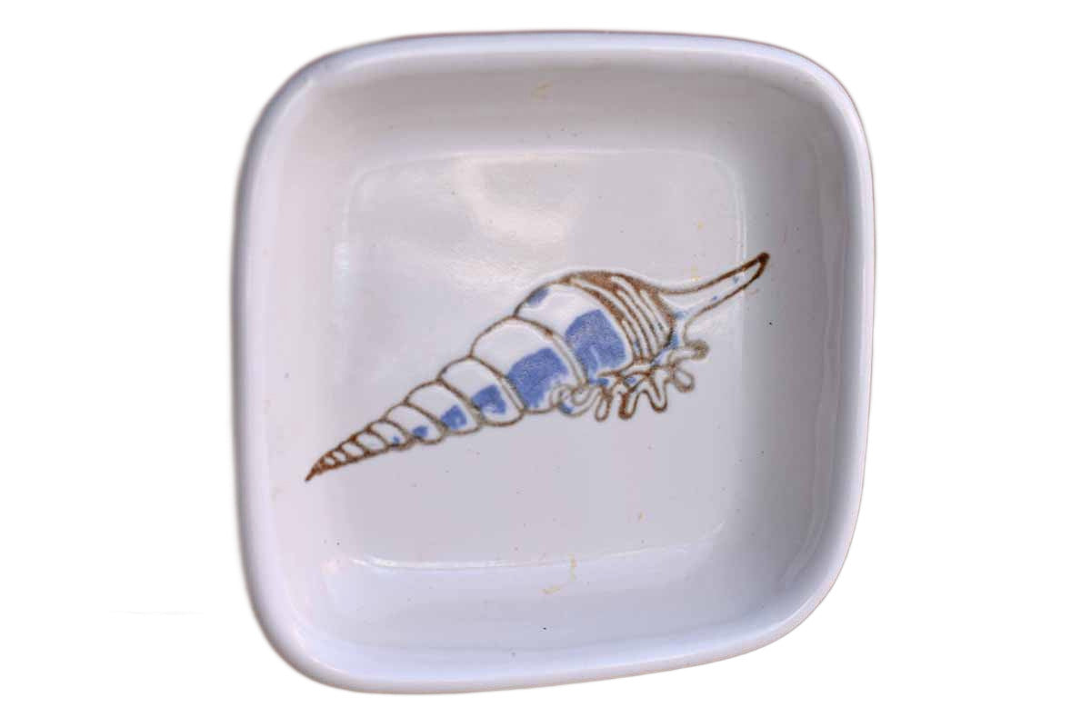 Little Ceramic Pin Dish with Conical Shell Decoration