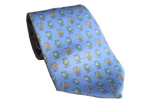 Brooks Brothers (New York, USA) Silk Necktie with Knitting Sheep