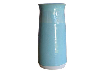 Slender Aqua Blue Ceramic Vase