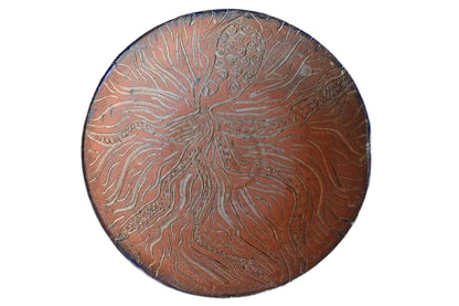 Fun Handmade Bowl with Incised Squid Decoration