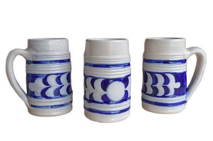 Williamsburg (Virginia, USA) Heavy Salt Glazed Handled Mugs, Set of 3