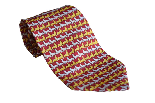 Beaufort Tie Rack 100% Silk Necktie Decorated with Sea Lions