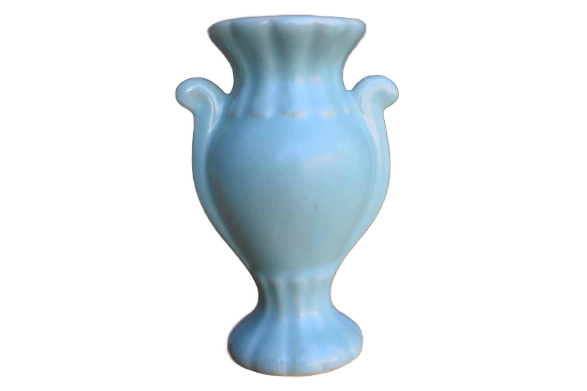 Little Urn-Shaped Green Ceramic Vase