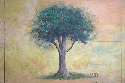 Unique Apple Tree Hand Painted on an Old Cutting Board (PICKUP ONLY)