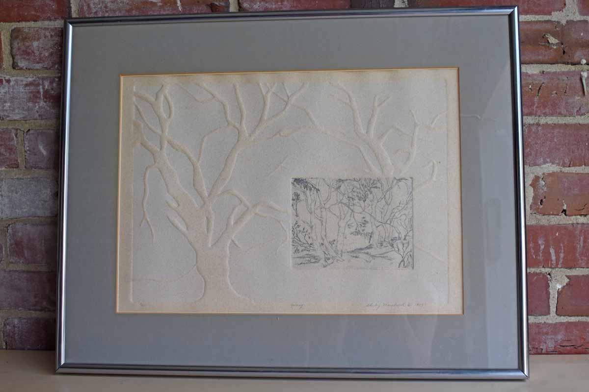 Embossed Numbered and Signed Print of Trees (Pickup Only)