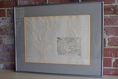Embossed Numbered and Signed Print of Trees (Pickup Only)