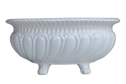 Lefton China Little Glossy White Porcelain Footed Planter