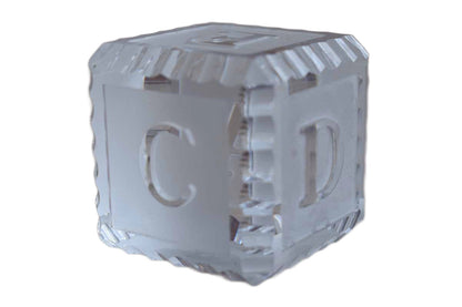 Little Crystal Letter Cube Paperweight
