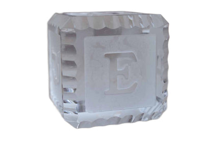 Little Crystal Letter Cube Paperweight