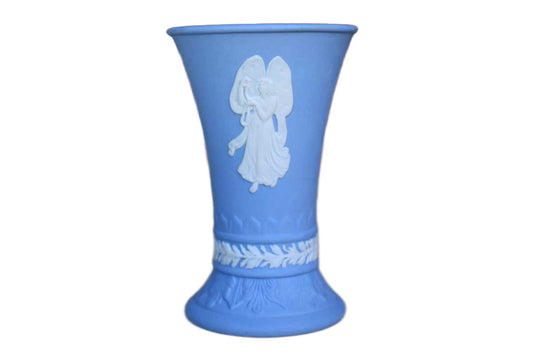 Wedgeood (England) Blue Jasperware Dancing Hours? Bud Vase
