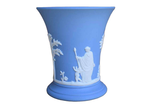 Wedgwood (England) Blue Jasperware Flared Bud Vase