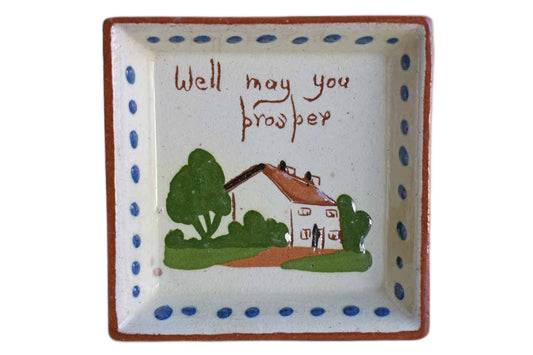 "Well May You Prosper" Ceramic Trinket Dish, Made in England