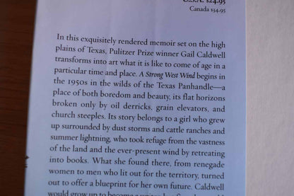 A Strong West Wind by Gail Caldwell