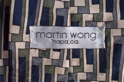 Martin Wong (Napa, California, USA) 100% Silk Necktie with Geometric Patterns