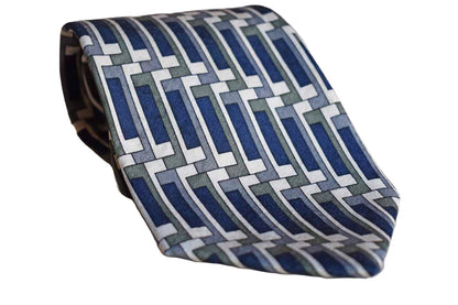 Martin Wong (Napa, California, USA) 100% Silk Necktie with Geometric Patterns